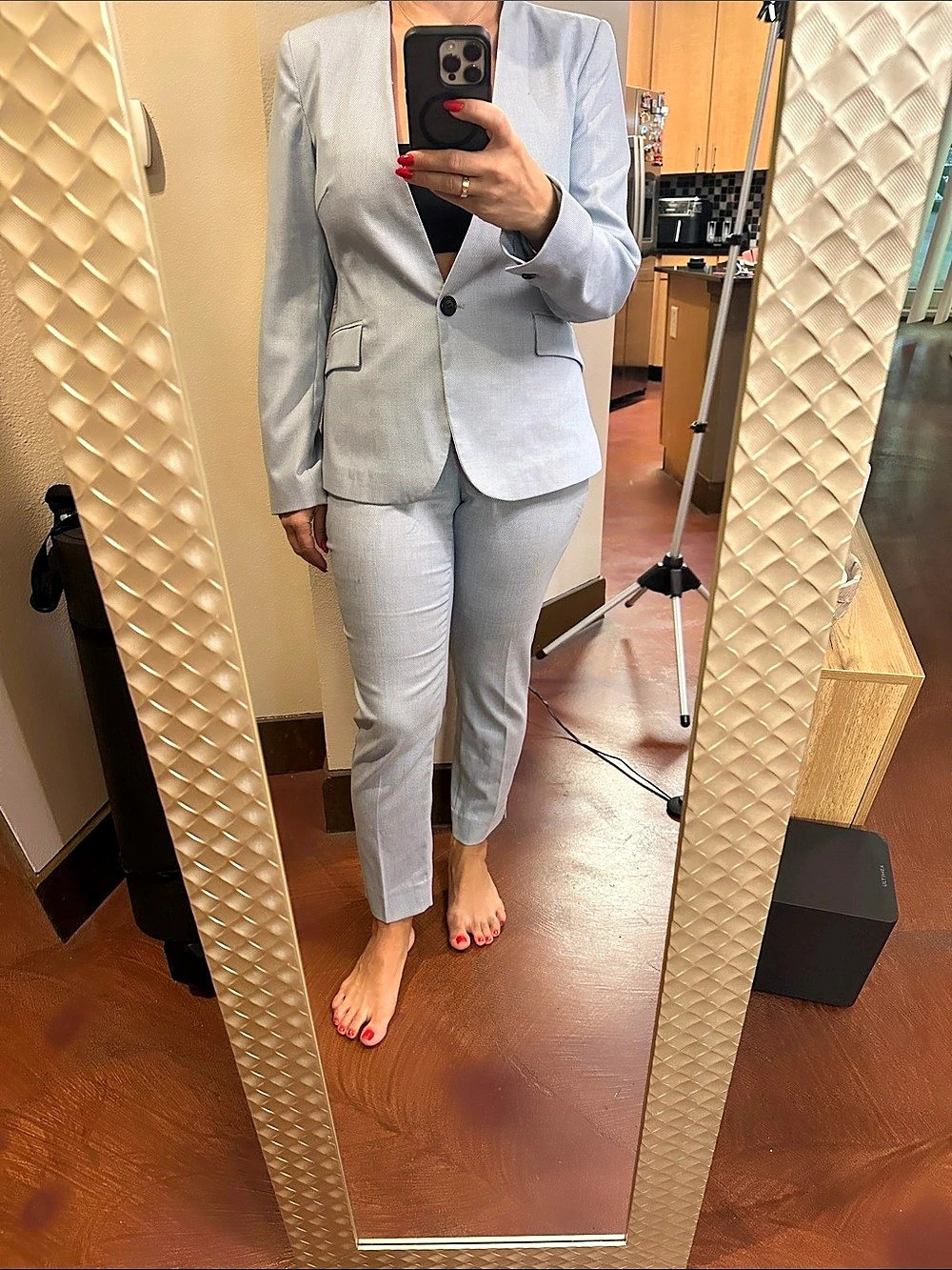 Zara Women's Pantsuit in Blue Size Medium Like New